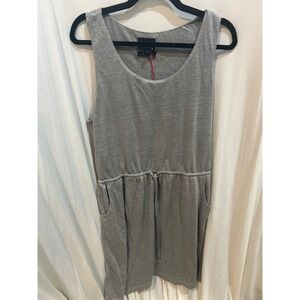 Cynthia Rowley Gray‎ Sleeveless Drawstring Waist Dress Pockets Casual